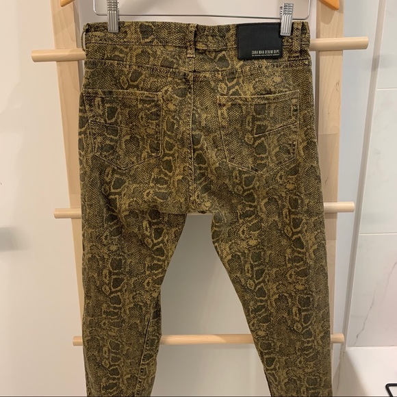 ZARA Snakeskin Skinny Jeans - Picture 1 of 3